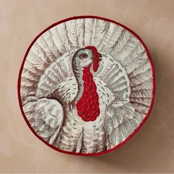 NWT 16" Round Pillow Fall Turkey - John Derian for Target - Picture 1 of 1